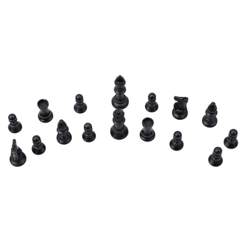 32 Viduslaiku Šaha Figūras/Plastmasas Pilnīgu  ahs gabalus Šahs Starptautiskā Vārdu Šaha Spēle Izklaides Black&White 64MM